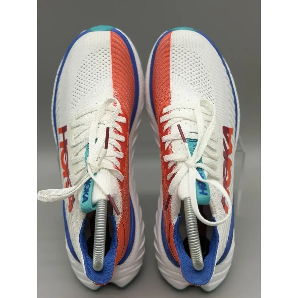 HOKA Womens Carbon X 3 'White Flame' Running Shoes Size-7B